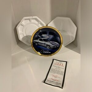 The Hamilton Collection 1963 Corvette Sting Ray Plate # 1860 X